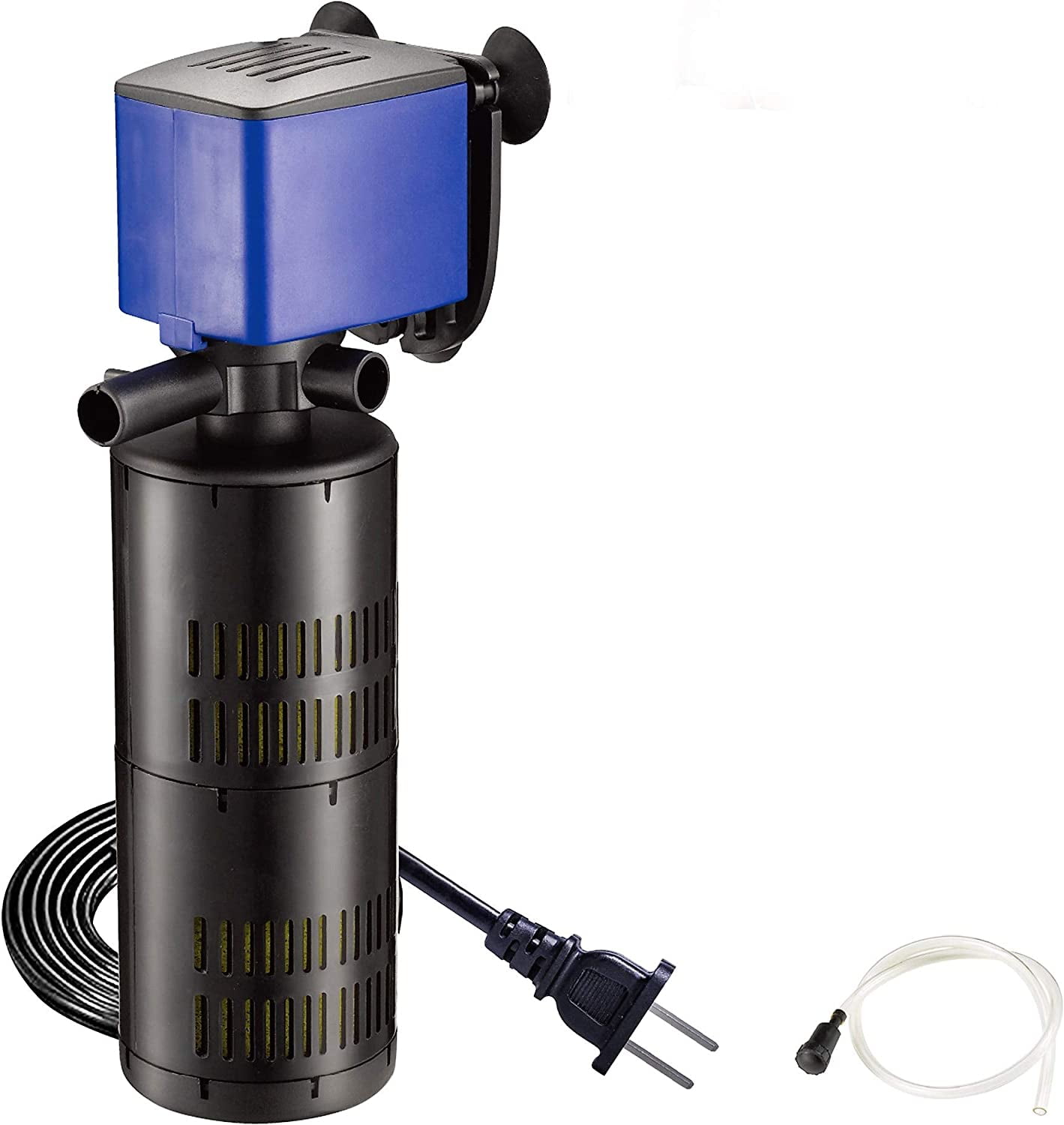 320 GPH Internal Filter Submersible Pump - 3 in 1 Aquarium Fish Tank with Oxygenation, Filtration & Water Cycling, 3.9 ft max lift, 20W