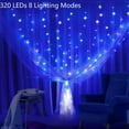 thumbnail image 1 of 320 LEDs Curtain Lights, Extendable String Lights, Blue, 1 of 10