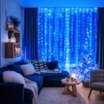 thumbnail image 1 of 320 LEDs Curtain Lights, Fairy String Lights, Blue, 1 of 8