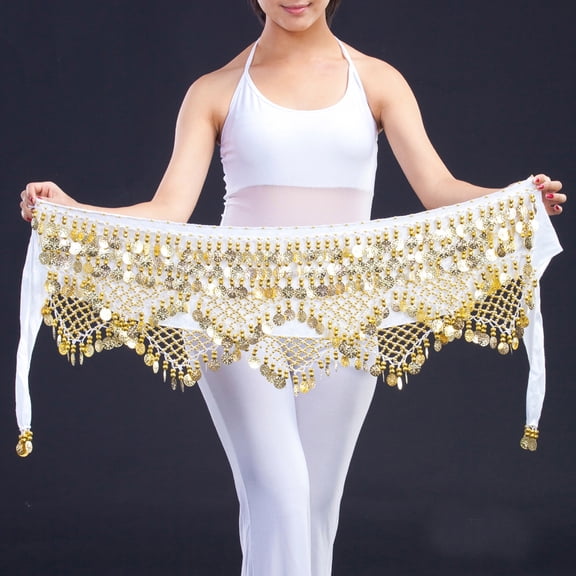 XChangeFun Gold Silver Coins Body Chain, White