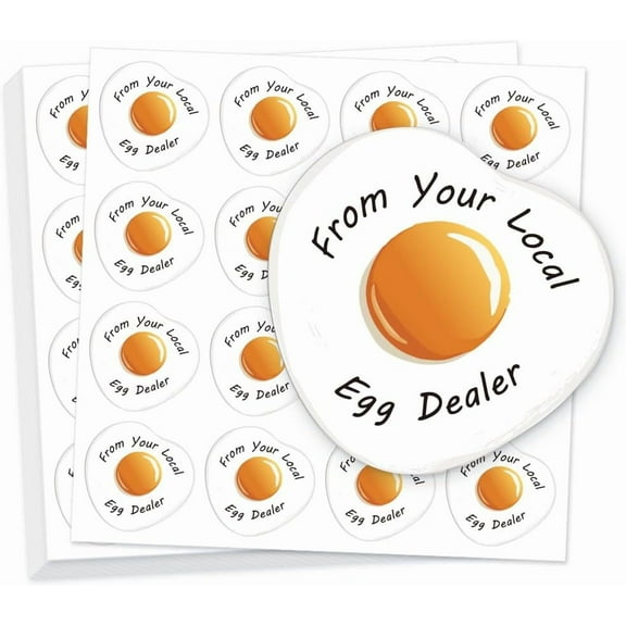 320 Pcs Funny Egg Carton Labels 2 Inch Round from You Local Egg Dealer Farm Fresh Egg Sticker Irregular PET Adhesive Egg Packaging Sticker for Box Container Carton Farm Supplies colorful