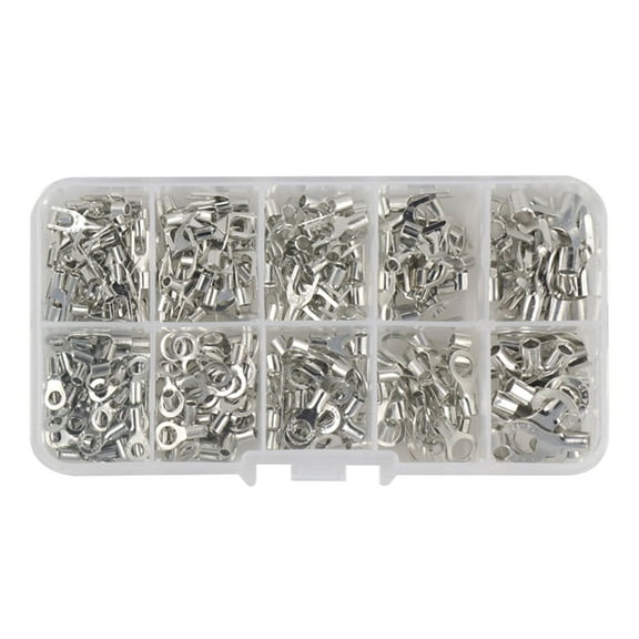 320 Pcs Non-Insulated Fork U-Terminal Connector Tin-Plated-Copper Wire Crimp Fork End Cable Lugs Wire Connector