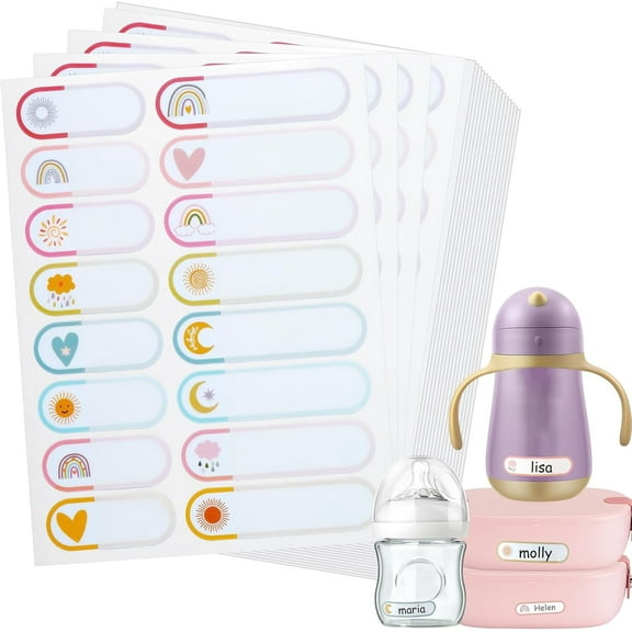 320 Pcs Waterproof Bottle Labels for Daycare, School Supplies, Name Tags