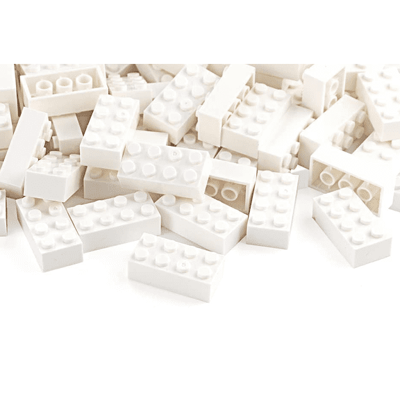 320 Pieces 2x4 White Bricks Parts Classic Building Blocks Creative Play Set Toy Accessories Combine with 3001 Major Brick Brands (White)