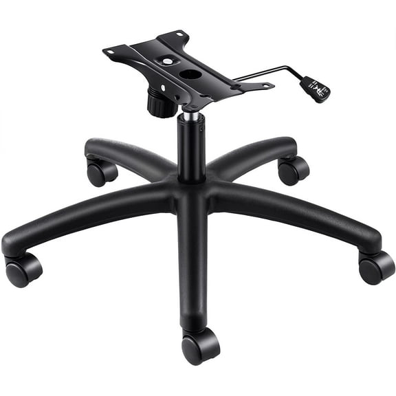 320 Pounds Replacement Office Chair Base 28 Inch Swivel Chair Base with Casters Heavy Duty Black