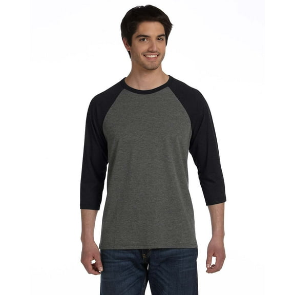 3200 Bella Ladies' Junior's Triblend 3/4-Sleeve Baseball T shirt