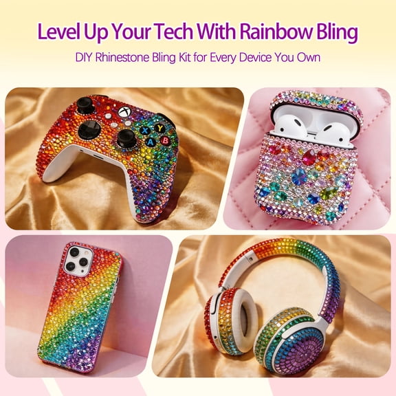 32000PCS Multi-Color DIY Nail Art Decoration Kit, Nail Rhinestones & Accessories Set for Nail Design, Diamond Painting, Shoes & Crafts, All-Purpose Manicure & DIY Tool Kit