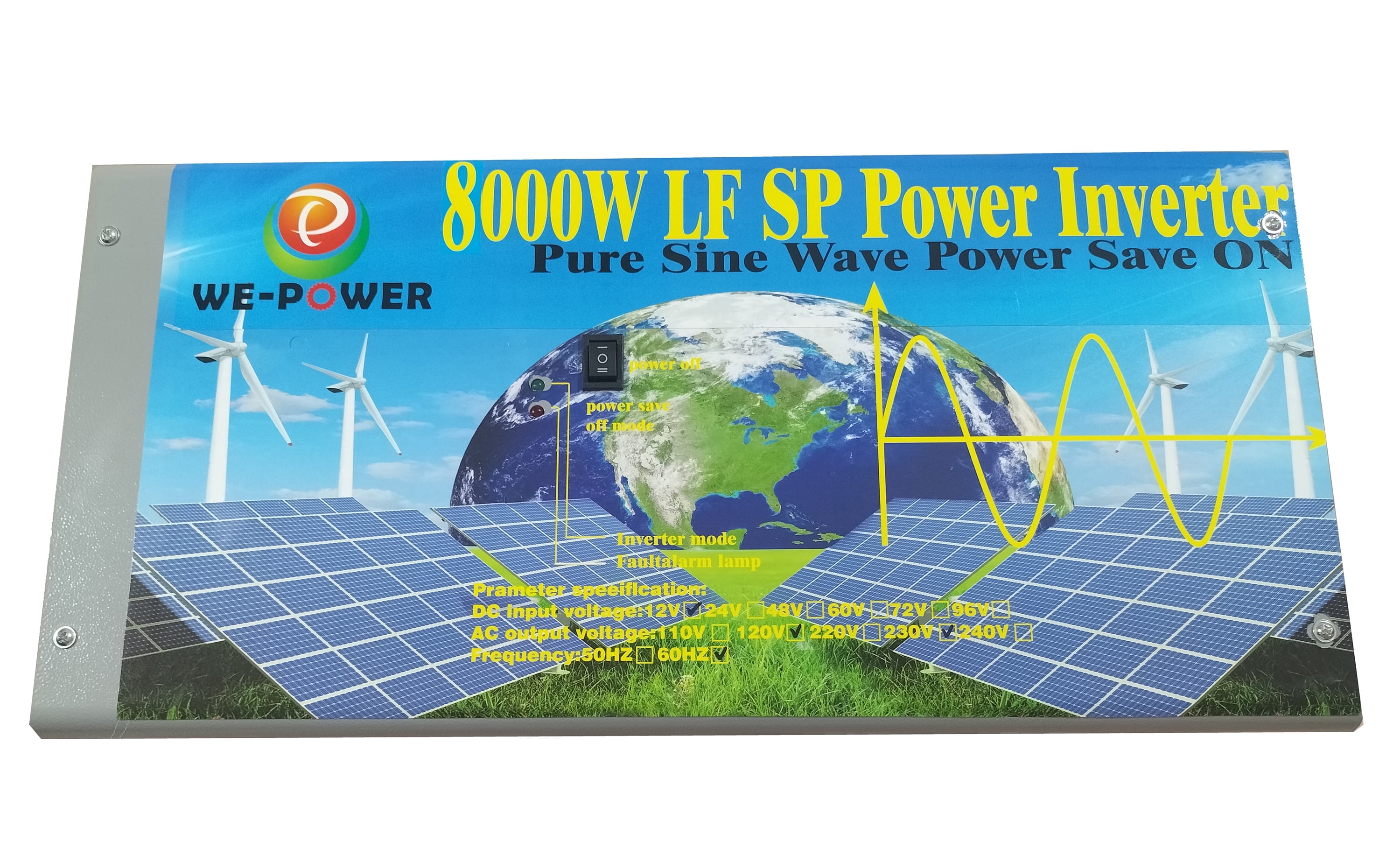 32000W Peak 8000W Power Inverter (4000W 110V Or 4000W 220V) Low Frequency Split Phase Pure Sine Wave Solar Converter 12V DC To 110V,220V AC 60Hz Frequency For RV Car Power Tools