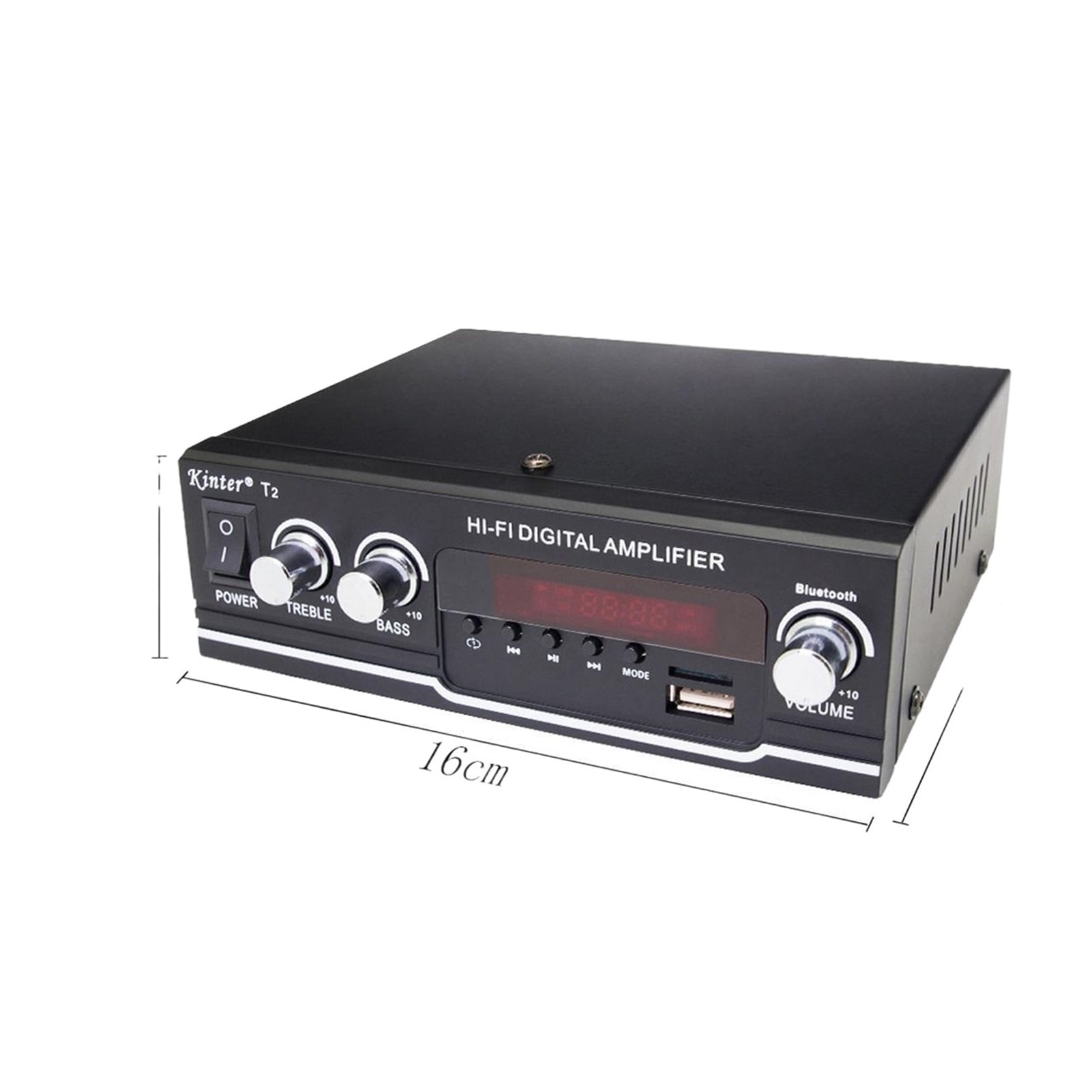 3200W HIFI Bluetooth Power Amplifier Car/Home Theater Digital Power Audio Amplificador Speaker Treble Bass Control FM USB SD ,Powerful Sound Quality