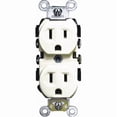 thumbnail image 1 of Leviton Commercial Grade Duplex Outlet - Decora - 1 Piece, Off-White, 1 of 2