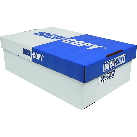 3205 Trilar Index Tabs 90 lb Paper 1/5 Cut Straight Collated No Holes 1 Case/250 Sets/1250 Tabs