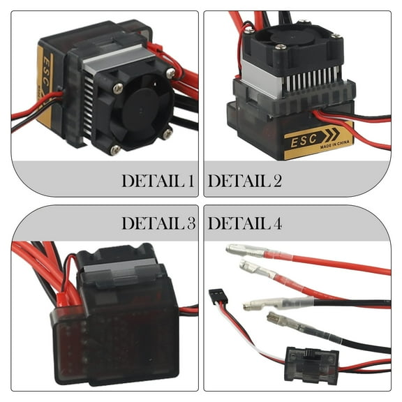 320A Double Way Esc Brush Motor Speed Controller With Fan For Rc Model Car Boat YIWEI