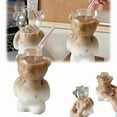 thumbnail image 1 of 320ML Transparent Cartoon Bear Shaped Coffee Mug, Cute Bear Glass Cup with Straw – Innovative Drinkware for Milk, Coffee & Water(with straws), 1 of 9