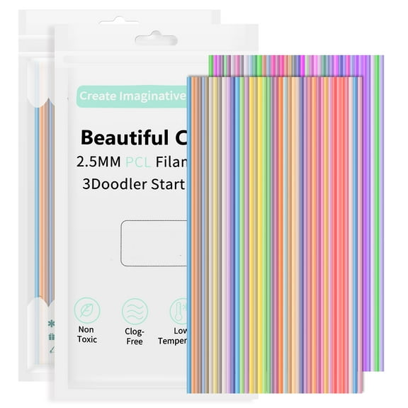 320Pcs 32 Colors 3D Pen Filament Refills Compatible with Start+ Only 2.5mm Safe 3D Pen Refill Packs for Kids Christmas Present