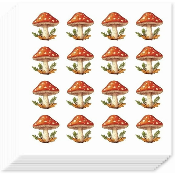 320Pcs Mushroom Self-Adhesive Stickers Adorable Mushroom Planner Sticker Cute Cartoon Stickers Whimsical Decals for Rooms Stationery Party Decor DIY Crafts Colorful DIY
