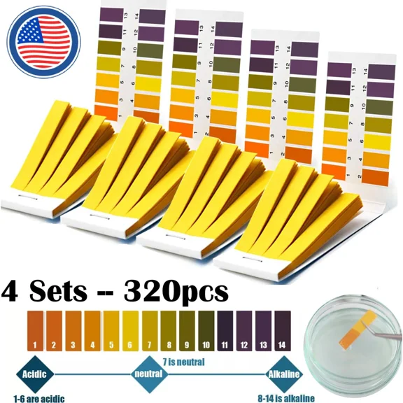 320Pcs Ph Indicator Test Strips 1-14 Laboratory Paper Litmus Tester Urine Saliva