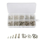 320Pcs Screw Nut Bolt Assortment,Stainless Steel SS304 Stainless Steel Metric Screws Assortment Set, Small Bolts and Nuts Kit