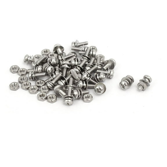320Pcs Stainless Steel SS304 Pan Head Screws Nuts Assortment Kit M2 M2.5 M3 M4 M5 Fastener Repair Tool Accessory