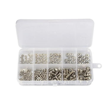 320Pcs Stainless Steel SS304 Screws an Head Screws Nuts Bolts Assortment Kit M2 M2.5 M3 M4 M5 Nut and Bolt Assortment, 98632