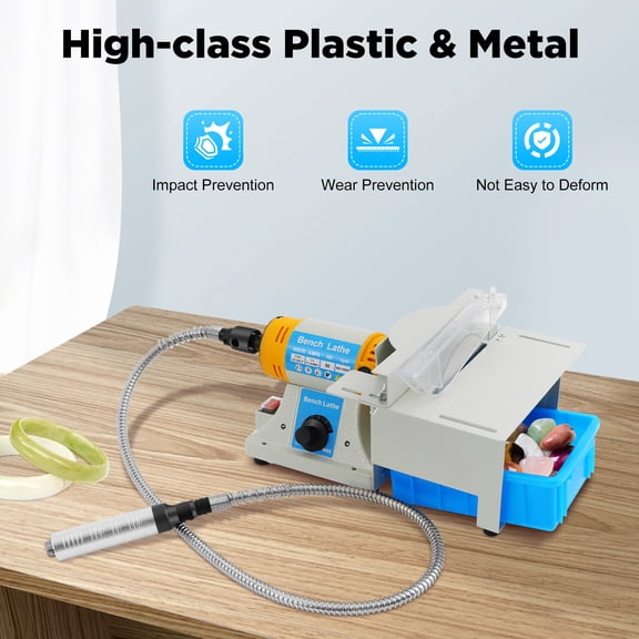 320W 110V Mini Table Saw, Multifunctional Electric Grinding Machine with Table Saw for Cutting, Carving, Drilling, Grinding, Polishing, Sanding, Sharpening, Brushing, Cleaning, Rust Removal, Etc.