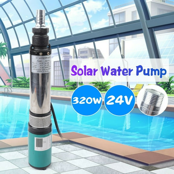320W 24V Solar Deep Well Water Pump Permanent Magnet Submersible Motor Irrigation Tool 25m 5m/H
