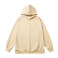320g composite air layer loose pullover hooded sweater solid color
