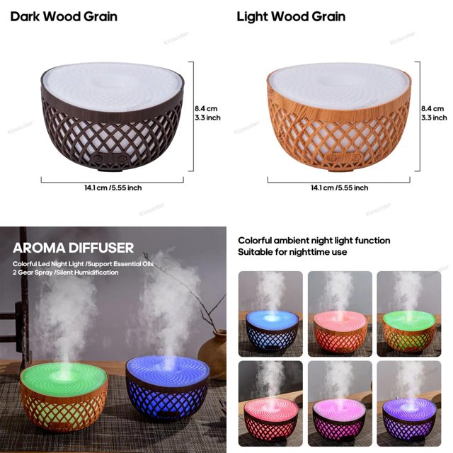 320ml Diffuser Essential Oil Air Humidifier Ultrasonic Cool Mist Maker