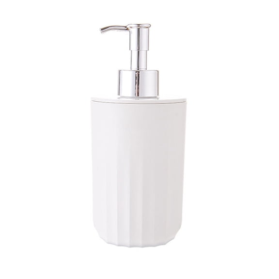320ml Refillable Soap Dispenser Pump Bottle For Shower Gel Hand Wash Kitchen Bathroom White Plastic 1 Count