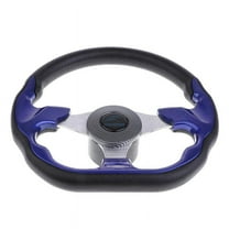 320mm Battle Style Aluminum Alloy 3 Spoke 3/4" Boat Steering Wheel Marine Yacht Pontoon Boat Wheel & ,