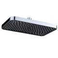 320mm Big Panel Large Flow Ceiling Mounted Shower Head Black 4 Modes High Pressure Rainfall Showerhead Faucet Replacement Parts (Silver Top Shower)