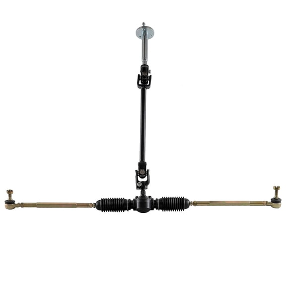 320mm Go Kart Steering Wheel Kit, Adjustable Shaft Gear Rack Pinion Tie Rod Rack Steering Wheel Parts Assembly, for Go Cart ATV 4 Wheelers Golf Cart UTV Drift Trike 110cc 125cc 140cc 150cc