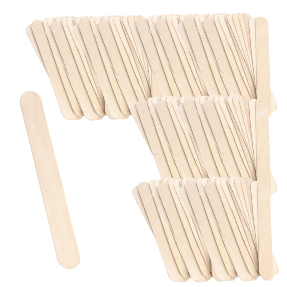 320pcs Unfinished Wooden Jumbo Popsicle Sticks - for Crafts - Factory Direct Craft