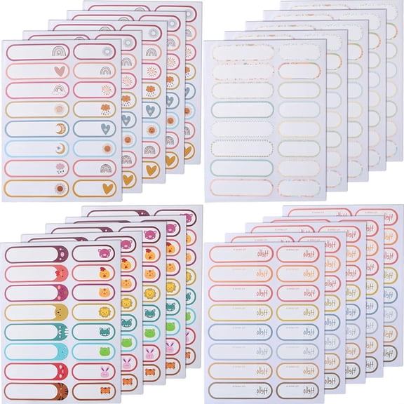 320pcs Waterproof Daycare Label Name Tag Label Colorful Self-Laminating Write-On Name Stickers for School Supplies Water Bottles Sippy Cups