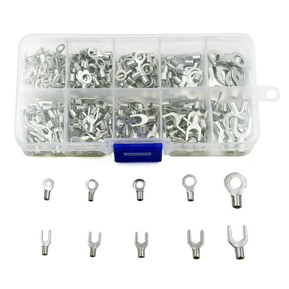 320xNon-Insulated Ring Fork U-Type O-Type Terminal Assortment Kit Wire Connector