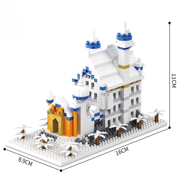 3218 Pieces of World-Famous Landmarks, Swan Lake Castle, World Landscape Architectural Model, Assembly Toys, Decorative Micro Bricks