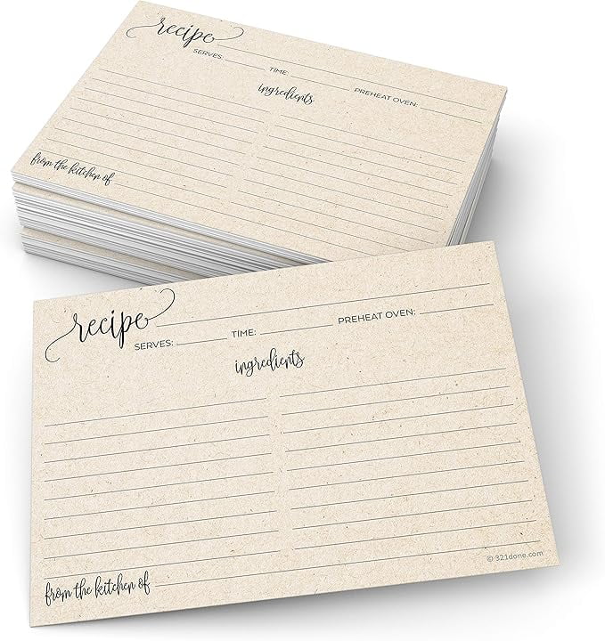321done-5x7-recipe-cards-set-of-50-rustic-kraft-tan-modern-contemporary-from-the-kitchen-of-double-sided-for-weddings-bridal-shower-baby-recipe-gift-exchange-made-in-usa for Free Printable 5x7 Recipe Cards 321Done 5x7 Recipe Cards (Set of 50) Rustic Kraft Tan Modern Contemporary - From the Kitchen Of - Double-Sided for Weddings, Bridal Shower, Baby, Recipe Gift Exchange - Made in USA - for Free Printable 5x7 Recipe Cards