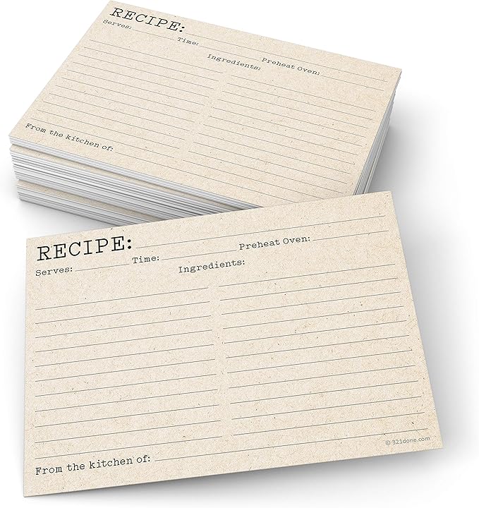 321done-5x7-recipe-cards-set-of-50-typewriter-kraft-tan-vintage-from-the-kitchen-of-double-sided-for-weddings-baby-bridal-shower-recipe-gift-exchange-made-in-usa-minimalist