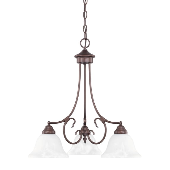 3224BZ-220 HomePlace 3 Light 22 inch Bronze Chandelier Ceiling Light