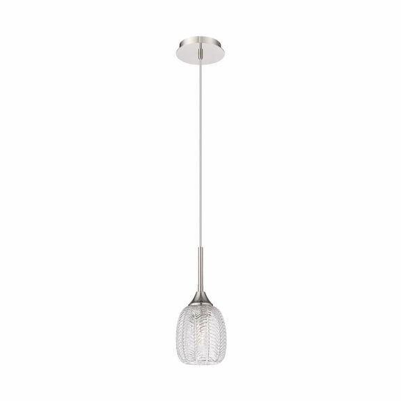 323-1P-PN-G323-5CL Innovations Lighting Berkshire - 1 Light Cord Hung Pendant-12 Inch Tall and 5.5 Inch Wide-Polished Nickel Finish