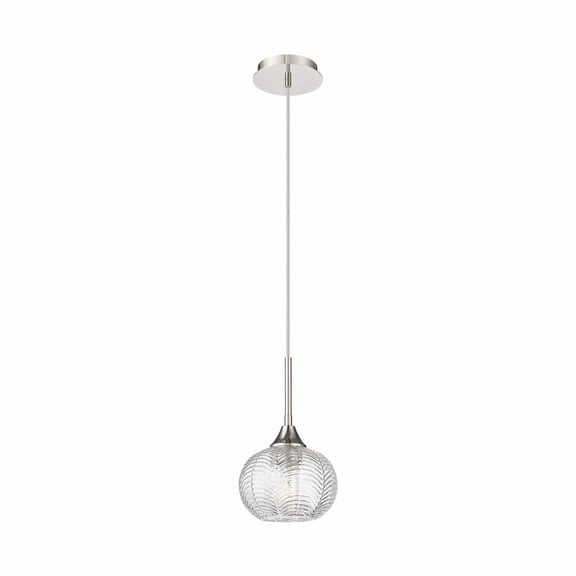 323-1P-PN-G323-7CL Innovations Lighting Berkshire - 1 Light Cord Hung Pendant-11 Inch Tall and 7 Inch Wide-Polished Nickel Finish