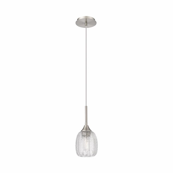 323-1P-SN-G323-5CL Innovations Lighting Berkshire - 1 Light Cord Hung Pendant-12 Inch Tall and 5.5 Inch Wide-Satin Nickel Finish