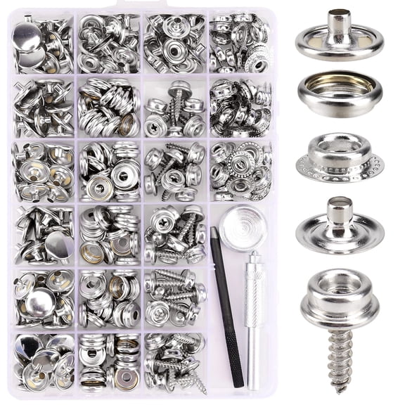 323 Piece Canvas Snap Kit with Hole Punch and Setting Tools