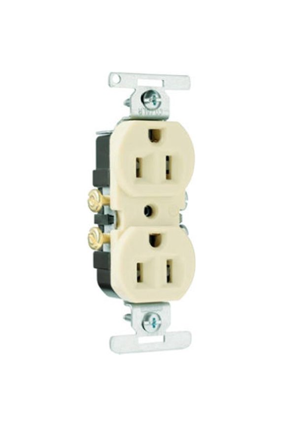 3232ICACC20 Standard Duplex Outlet, 15A, Ivory