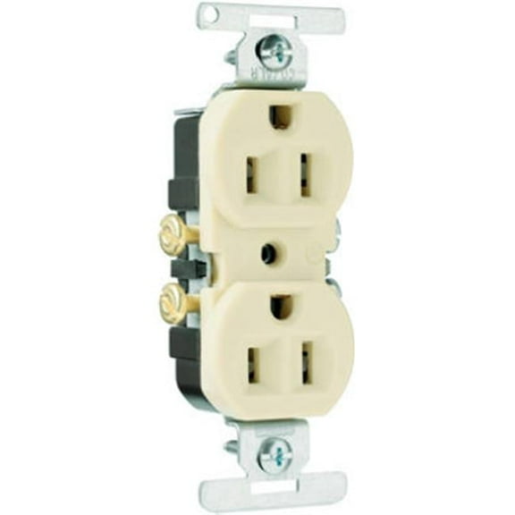 3232ICACC20 Standard Duplex Outlet, 15A, Ivory