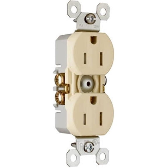 3232TRICC14 Tamper Resistant Receptacle, 15A, Ivory