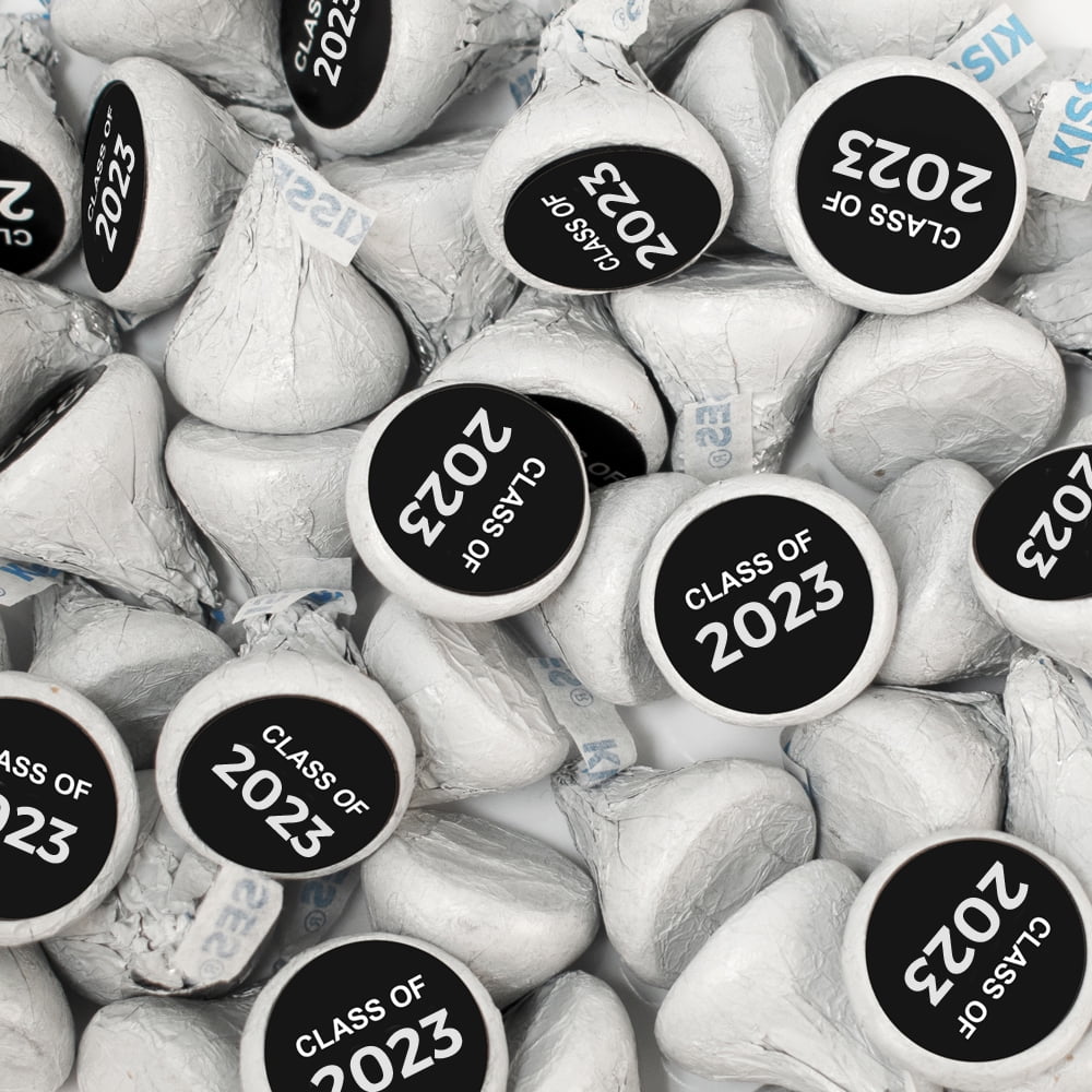 324ct Black Graduation Stickers Class of 2023 for Hershey's Kisses or Lifesavers Mints (3 Sheets - 324 Stickers) Party Favors for Guests - Candy Not Included