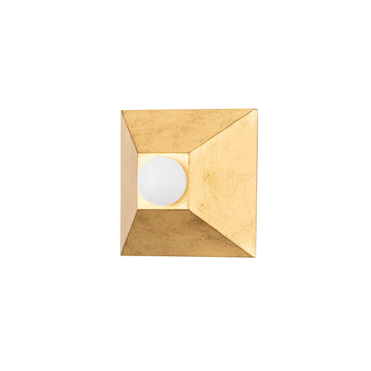 Vintage Gold Leaf Geometric Wall Sconce