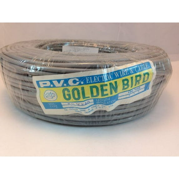 325 FEET GRAY JACKET PVC 2 CONDUCTOR 24 AWG, STRANDED 100% COOPER WIRE