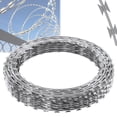 thumbnail image 1 of 325 Ft Barbed Wire, 1 Rolls Razor Wire Fencing, Galvanized Garden Wire,Waterproof And Antirust Small Fencing, Durable Barbwire, Concertina Wire For Garden Farm Manor [Single Wire], 1 of 8