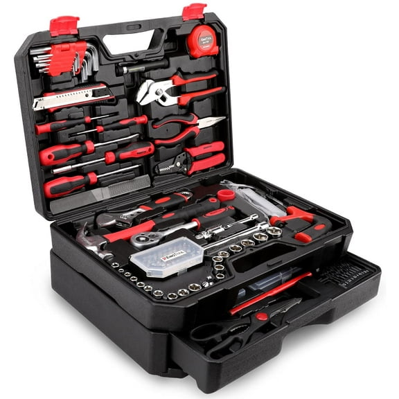 325 Piece Home Repair Tool Kit, General Home/Auto Repair Tool Set, Toolbox Storage Case with Drawer, General Household Tool Kit - Perfect for Homeowner, Diyer, Handyman.Product promotion event